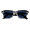 Умные очки Ray-Ban Meta* Wayfarer Gen 2 Shiny Transparent Grey, Фотохромные линзы Clear to Sapphire Transitions (RW4012), размер M